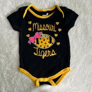 2/$20 💥♻ Gen 2 Missouri Mizzou Tigers Girls Black Bodysuit | Size 6/9m | 3988